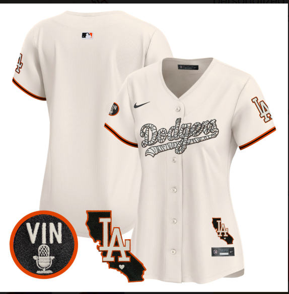 Women Los Angeles Dodgers blank 2025 cream Limited Stitched Jersey->women mlb jersey->Women Jersey